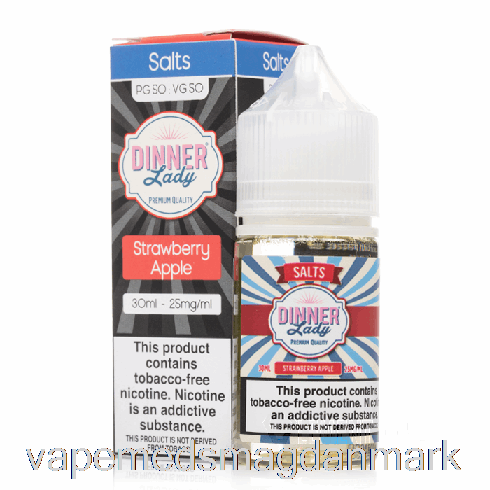 Vape Juice Jordbær æblesalt - Vape Middag Dame - 30ml 25mg